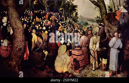 Le sermon de Saint Jean Baptiste 1566 Pieter Bruegel de Oude - Pieter Bruegel The Elder 1566 Musée des Beaux-Arts,Hungarain, belge, Belgique, Flamand, Banque D'Images