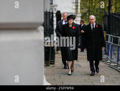 Downing Street, Londres, Royaume-Uni, 10 novembre 2024. Des politiciens, y compris d'anciens premiers ministres, sont vus marcher dans Downing Street sur le chemin de l'atten Banque D'Images