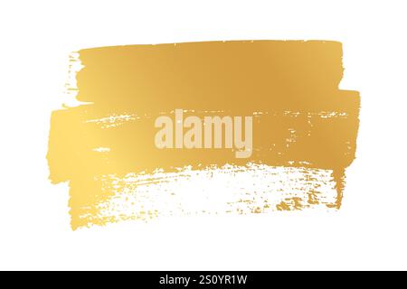 Pinceau vectoriel Splash Golden Grunge Stroke Illustration de Vecteur