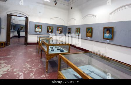 Le Musée Ahsan Manzil dans l'ancien palais du Nawab de Dhaka dans le vieux Dhaka, Bangladesh. Banque D'Images