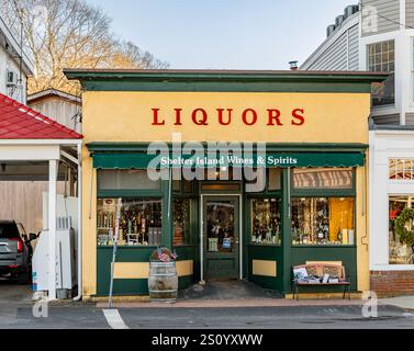 la façade avant de l'île abri vin et spiritueux Banque D'Images