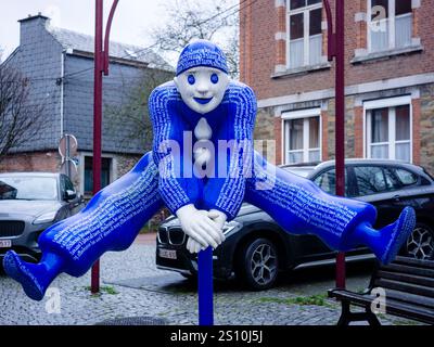 Figurine Pierrot dans la ville de Spa/Belgique : la figurine est devenue la mascotte de Spa Banque D'Images