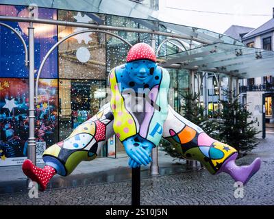 Figurine Pierrot dans la ville de Spa/Belgique : la figurine est devenue la mascotte de Spa Banque D'Images