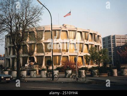 Ambassade des États-Unis à Dublin, 1987. Banque D'Images
