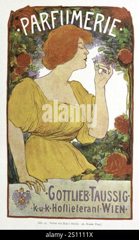 Emil Orlik - parfumerie Gottlieb Taussig Wien. Banque D'Images