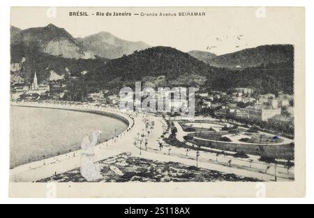 Enseada de Botafogo e Avenida Beira-Mar ; a partir do Morro da Viúva (001AN36001). Banque D'Images