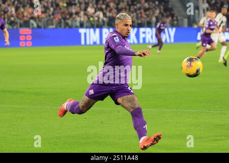 Turin, Italie. 29 décembre 2024. Dodo (ACF Fiorentina) pendant Juventus FC vs ACF Fiorentina, match de football italien Serie A à Turin, Italie, décembre 29 2024 crédit : Agence photo indépendante/Alamy Live News Banque D'Images