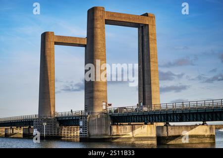 Pont Kingsferry, île de Sheppey, KENT, Royaume-Uni Banque D'Images