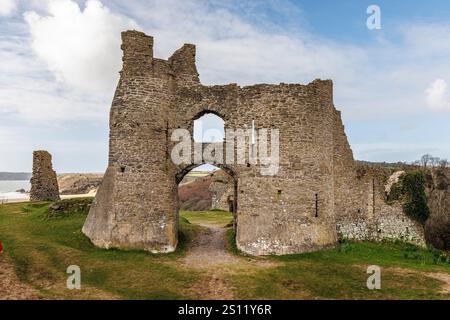 Château Pennard, Gower, Pays de Galles, Royaume-Uni Banque D'Images