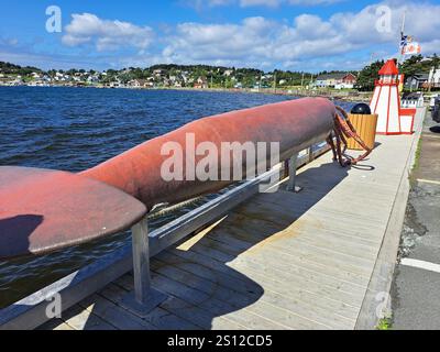 Réplique d'un calmar géant à la Dildo Brewing Company à Terre-Neuve-et-Labrador, Canada Banque D'Images
