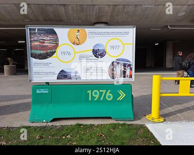 1976 - 1977 histoire du Stade olympique de Montréal, Québec, Canada Banque D'Images