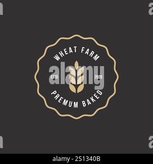 Vintage rétro Bakery logo badges et étiquettes vecteur stock Illustration de Vecteur