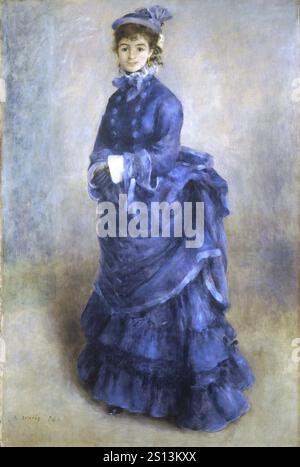 La Parisienne est une peinture à l'huile de l'artiste français Pierre-Auguste Renoir, achevée en 1874 et aujourd'hui exposée au Musée National de Cardiff. T Banque D'Images