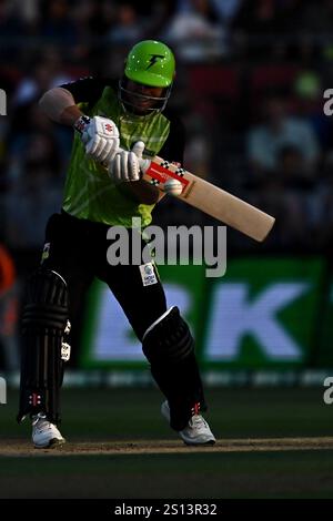 Sydney, Australie. 30 décembre 2024. David Warner des Sydney Thunder Bats lors du match de Big Bash League entre Sydney Thunder et Melbourne Renegades au stade ENGIE. Le Sydney Thunder remporte son match de Big Bash League contre les Melbourne Renegades au stade ENGIE par 8 courses. Sydney Thunder : 156/4 (20 overs), Melbourne Renegades 148/8 (20 overs). (Photo de Ayush Kumar/SOPA images/SIPA USA) crédit : SIPA USA/Alamy Live News Banque D'Images