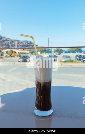 Freddo Capuccino, Crète, Grèce Banque D'Images