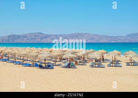 Plage Episkopi, Rethymno, Crète, Iles grecques, Grèce Banque D'Images