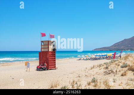 Plage Episkopi, Rethymno, Crète, Iles grecques, Grèce Banque D'Images