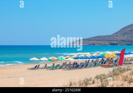 Plage Episkopi, Rethymno, Crète, Iles grecques, Grèce Banque D'Images