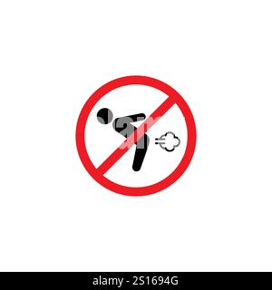 aucun vecteur de modèle de signe fart autorisé, aucune interdiction de symbole fart Illustration de Vecteur