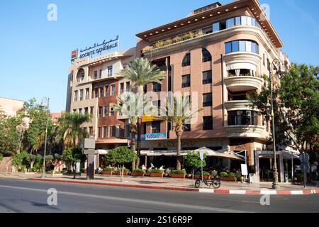 bureaux et appartements neufs dans la nouvelle ville de gueliz marrakech, maroc Banque D'Images