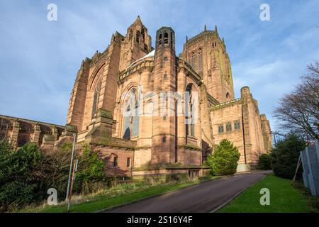 L'extérieur de la cathédrale anglicane de Liverpool, l'église Cathédrale du Christ à Liverpool. merseyside Angleterre Royaume-Uni Banque D'Images
