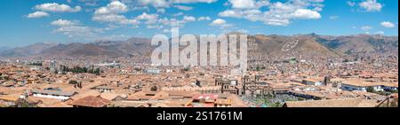 Vue panoramique de Cusco, Pérou Banque D'Images