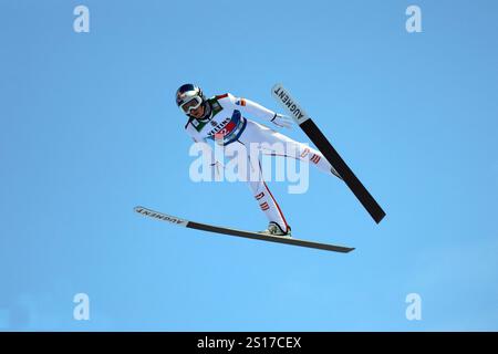 Garmisch Partenkirchen, Allemagne. 1er janvier 2025. Beim Neujahrsskispringen 73. Vierschanzentournee Garmisch-Partenkirchen crédit : dpa/Alamy Live News Banque D'Images