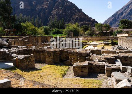 Ruines inca d'Ollantaytambo, Pérou Banque D'Images