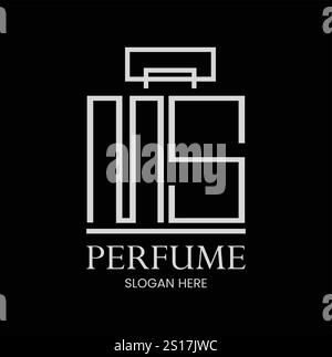 Lettre MS SM logo design vector initiales lettre MS logo design inspiration, vecteur de logo de parfum élégant simple, icônes d'inspirations de bouteille de parfum. Illustration de Vecteur