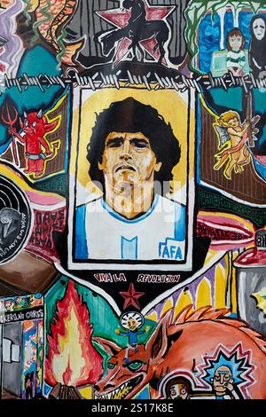 diego armando maradona graffiti Banque D'Images