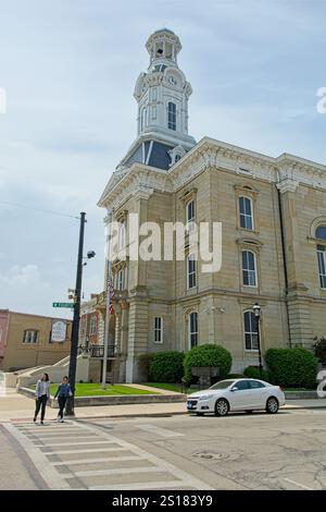 1874 palais de justice du comté de Darke, centre-ville de Greenville Ohio — mai 2023 Banque D'Images