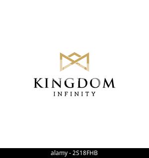 inspiration pour le design du logo de la couronne infinity de luxe Illustration de Vecteur