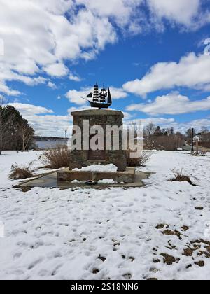 Mémorial de la seconde Guerre mondiale au parc Rankin à Miramichi, Nouveau-Brunswick, Canada Banque D'Images