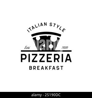 Rustique Retro Vintage Pizza / Pizzeria logo Illustration de Vecteur