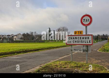 Signez Chanceaux sur Choisille Indre-et-Loire France janvier 2025 Banque D'Images