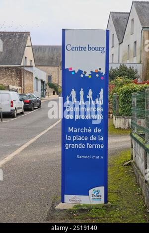 Scène de rue Chanceaux sur Choisille Indre-et-Loire France janvier 2025 Banque D'Images