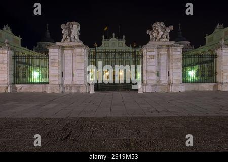 Aranjuez dans la nuit, Espagne Banque D'Images