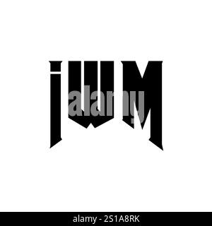 Conception de logo de lettre IWM pour la société de technologie. Combinaison de couleurs noir et blanc de conception de logo IWM. Logo IWM, vecteur IWM, conception IWM, icône IWM, alph IWM Illustration de Vecteur