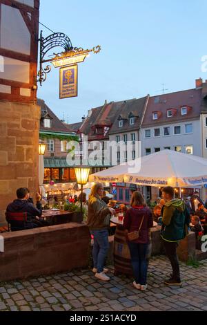 /Allemagne, Bavière, Franconie, Nuremberg, vieille ville, place Platz am Tiergärtnertor Banque D'Images