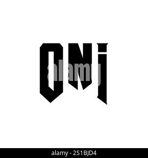 Design de logo de lettre ONI pour la société de technologie. Combinaison de couleurs noir et blanc de conception de logo ONI. Logo ONI, vecteur ONI, conception ONI, icône ONI, ONI alph Illustration de Vecteur
