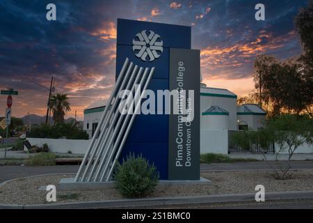Pima Community College, campus du centre-ville, panneau Tucson Arizona Banque D'Images
