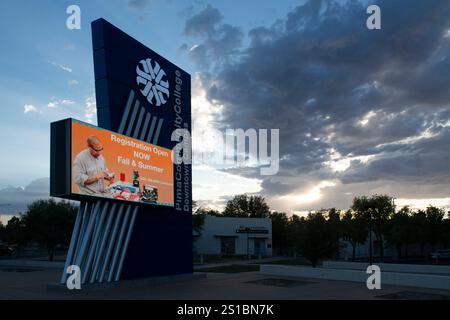 Pima Community College, campus du centre-ville, panneau Tucson Arizona Banque D'Images