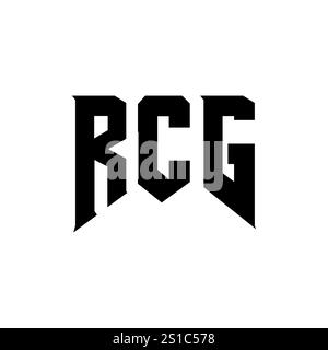 RCG Letter logo design pour la société de technologie. RCG logo design combinaison de couleurs noir et blanc. RCG logo, RCG vecteur, RCG design, RCG icône, RCG alph Illustration de Vecteur