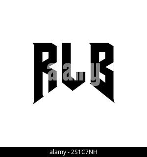 Conception de logo de lettre RLB pour la société de technologie. Combinaison de couleurs noir et blanc de conception de logo RLB. Logo RLB, vecteur RLB, conception RLB, icône RLB, alph RLB Illustration de Vecteur