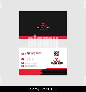 Création moderne et propre modèle de carte d'affaires Illustration de Vecteur