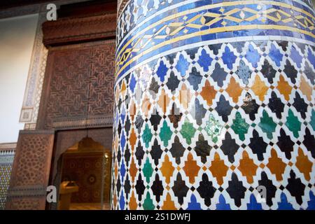 mosaïque arabe marocain design islamique dar el bacha musée marrakech, maroc Banque D'Images