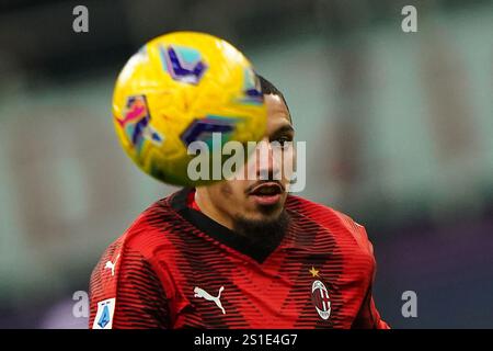 Milan, Italie. 06 janvier 2024. Foto Spada/LaPresse 25 febbraio 2024 - Milano, Italia - sport, calcio - Milan vs Atalanta - Campionato Italiano di calcio Serie A TIM 2023/2024 - Stadio San Siro. Nella foto : Ismael Bennacer (AC Milan) ; Febraury 25, 2024, 2024 Milan, Italie - sport, calcio - Milan vs Atalanta - Championnat italien de football Serie A 2023/2024 - stade San Siro. Sur la photo : : Ismael Bennacer (AC Milan) ; crédit : LaPresse/Alamy Live News Banque D'Images