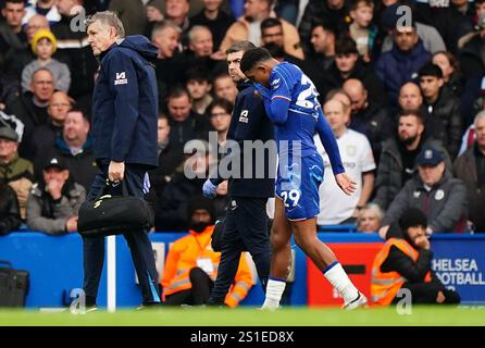 Photo du dossier datée du 01/12/24 du défenseur de Chelsea Wesley Fofana, qui pourrait rater le reste de la saison avec l'entraîneur-chef Enzo Maresca confirmant que la blessure aux ischio-jambiers qu'il a subie en décembre est pire que ce qu'il craignait auparavant. Date d'émission : vendredi 3 janvier 2025. Banque D'Images