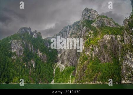 Knight Inlet, territoire traditionnel de la première nation Da’Naxda’xw Awaetlala, Colombie-Britannique, Canada Banque D'Images