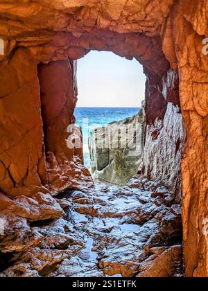 Rochers rouges d'Arbatax, Sardaigne Banque D'Images